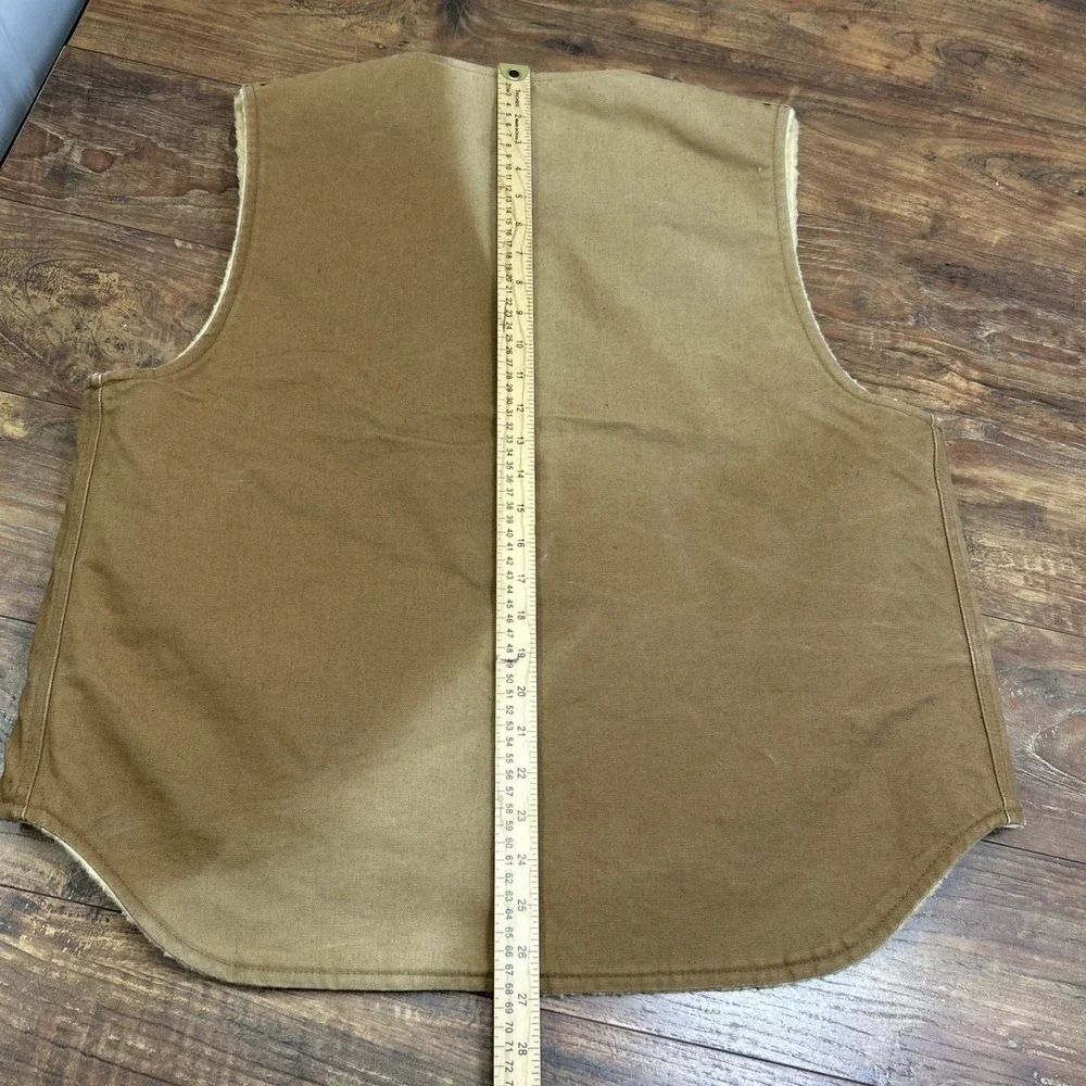 Carhartt 65V Sherpa Lined‎ Vest XL Duck Brown Hunting Western Shotgun Shooting